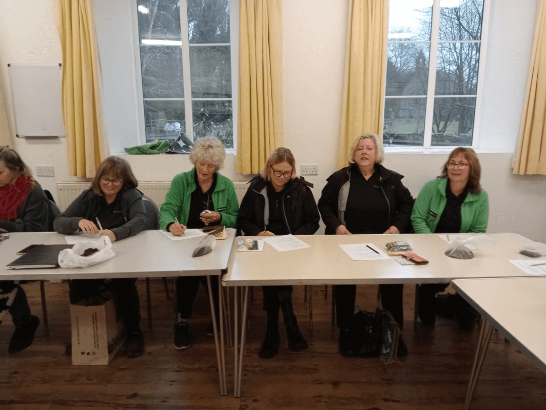 Part of a group at a training session